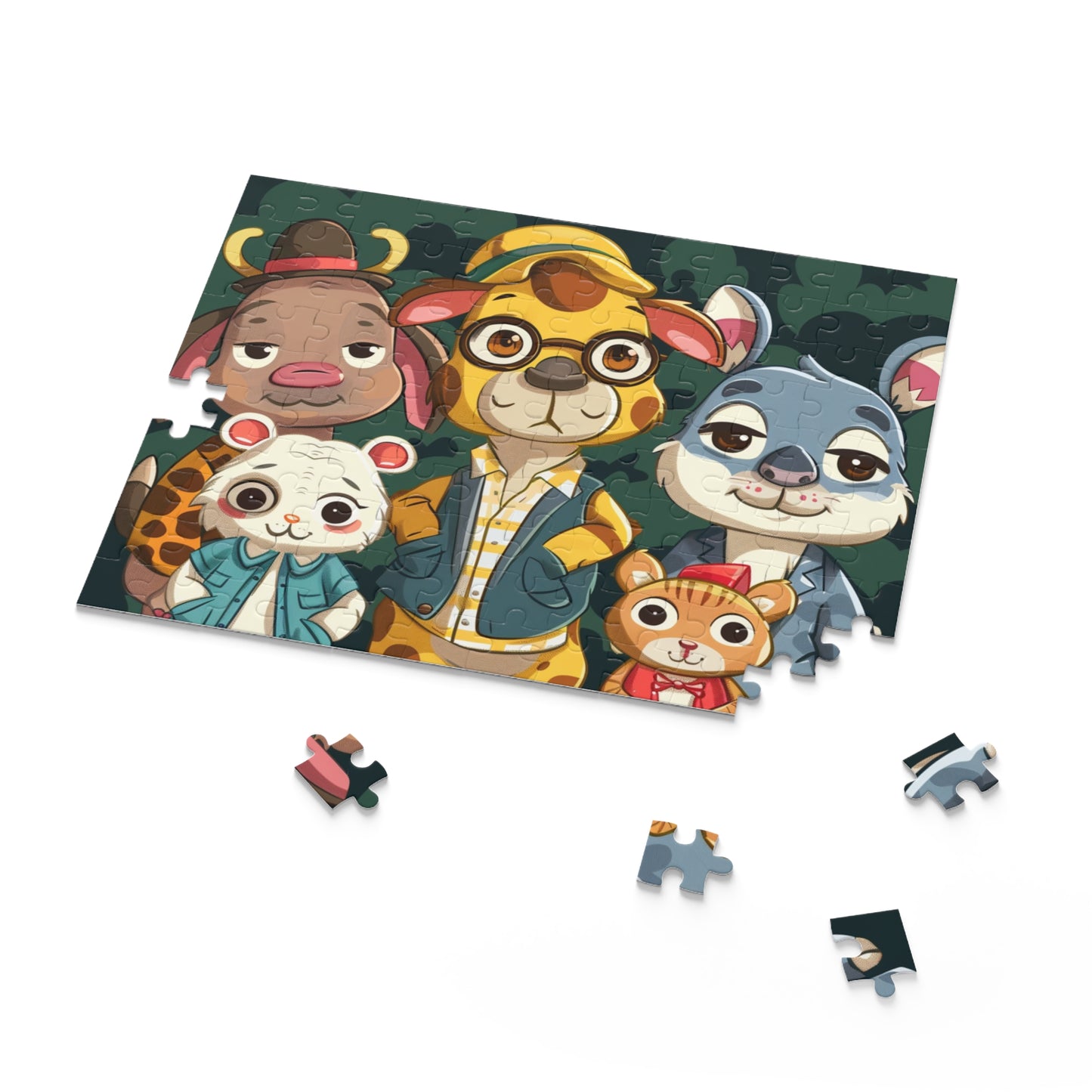 Cute Animal Friends Puzzle - 120/252/500-Piece Jigsaw for Family Fun