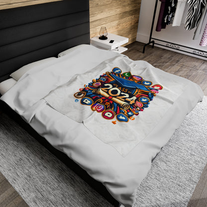 Class of 2024 - Velveteen Plush Blanket
