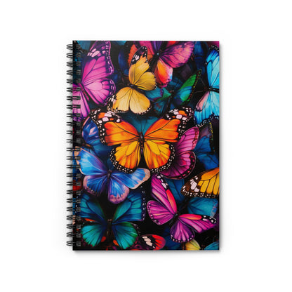 Butterfly Spiral Notebook - Vibrant Butterfly Design, Perfect for Journaling, Back to School, Gift for Nature Lovers, Sketchbook, Stationery