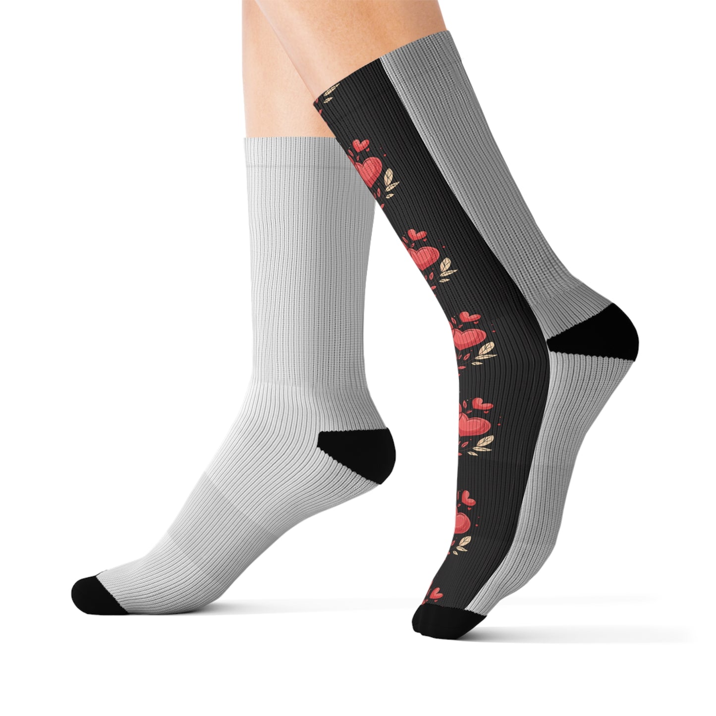 Heart Flowers - Sublimation Socks