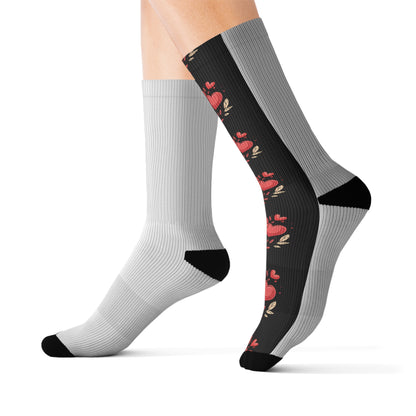 Heart Flowers - Sublimation Socks