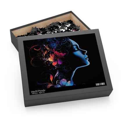 Mystical Floral Silhouette Puzzle - 120, 252, 500-Piece