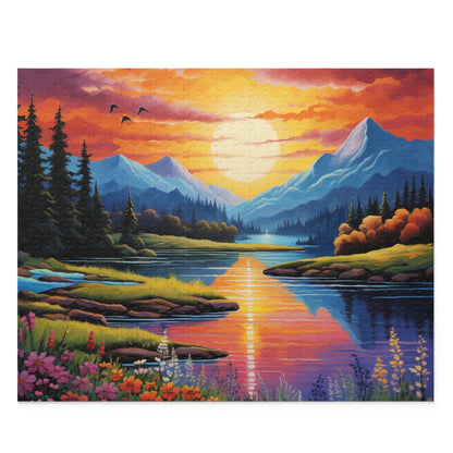 Serene Sunset Landscape Puzzle - 500-Piece Jigsaw for Nature Lovers
