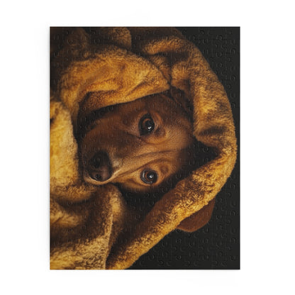 Cozy Dog Puzzle - 120, 252, 500-Piece Jigsaw for Dog Lovers