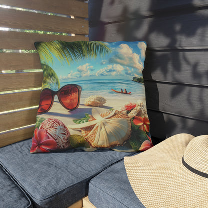 Coastal Vibes Outdoor Pillows - Tropical Beach Decorative Cushions