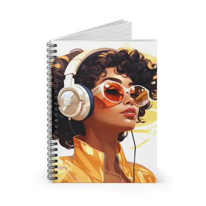 Stylish Music Lover's Spiral Notebook - Ruled Line, Perfect for School, Journaling, Gifts, and Music Enthusiasts
