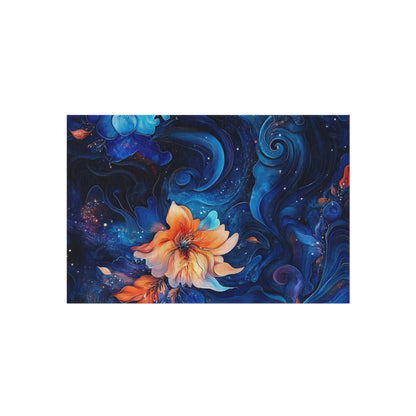 Vibrant Floral Outdoor Rug – Elegant Garden Decor for Patios and Decks