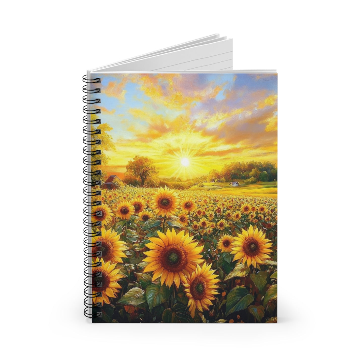 Sunflower Spiral Notebook - Ruled Line for Daily Inspiration