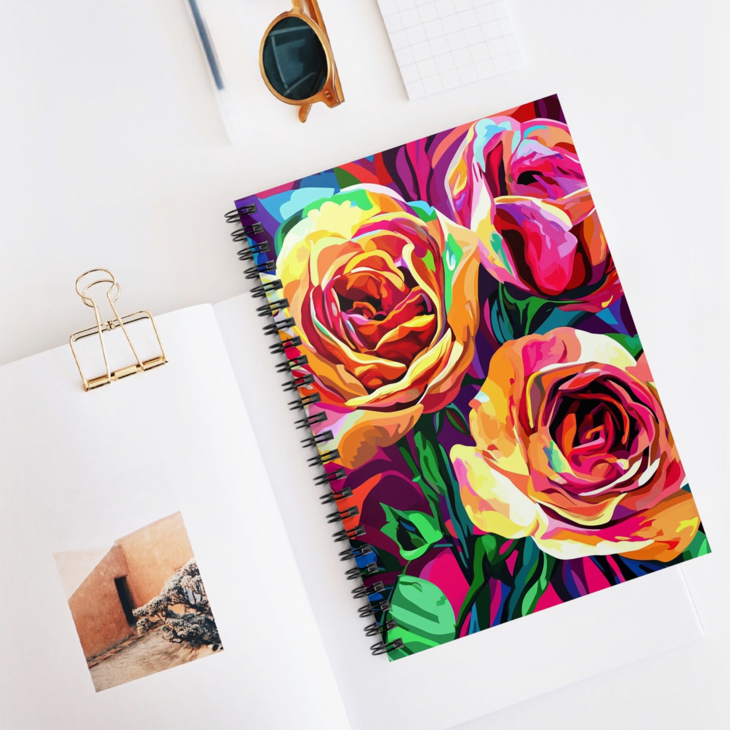 Vibrant Floral Spiral Notebook - Ruled Line for Creative Minds