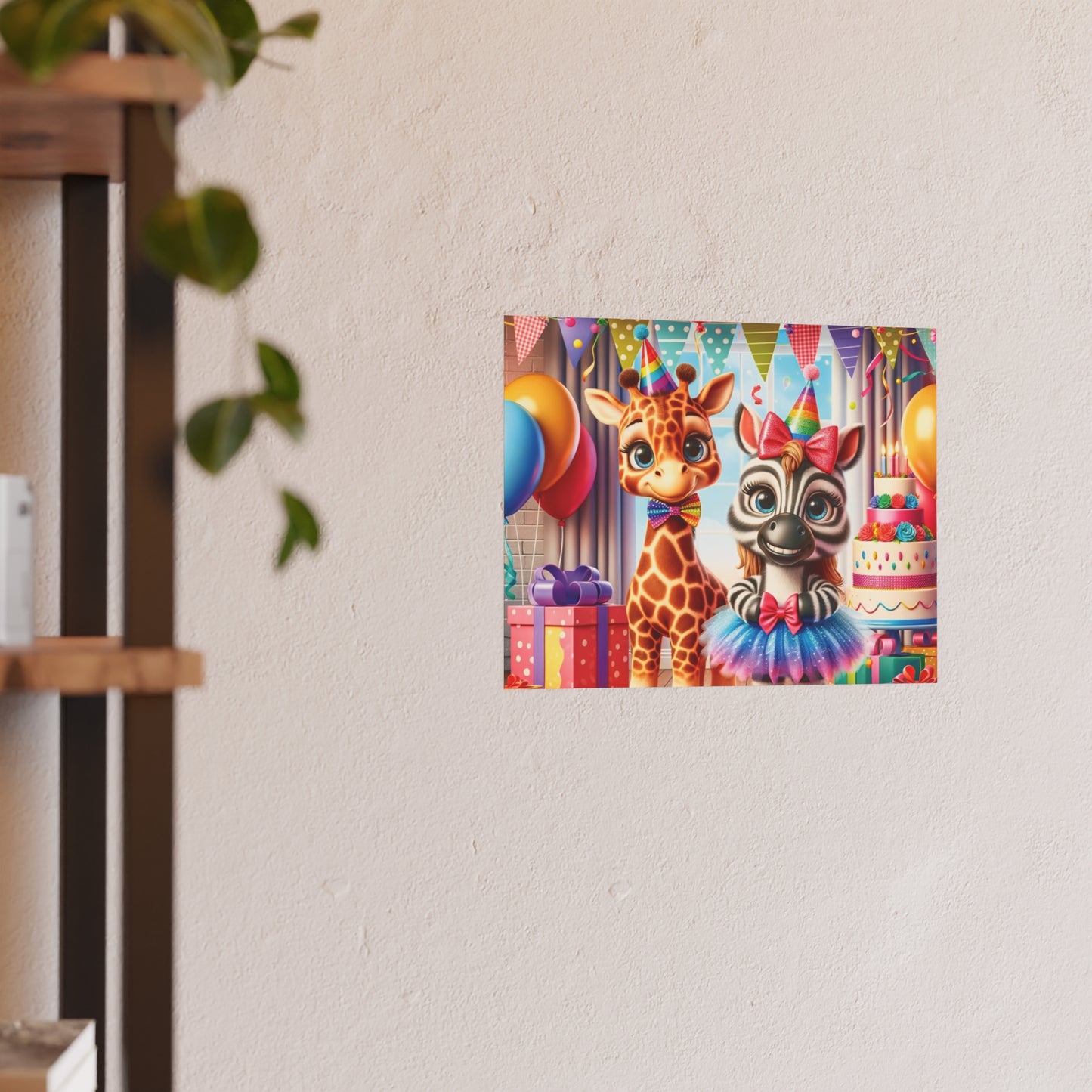 Whimsical Animal Party Poste Print - Fun for Kids' Celebrations