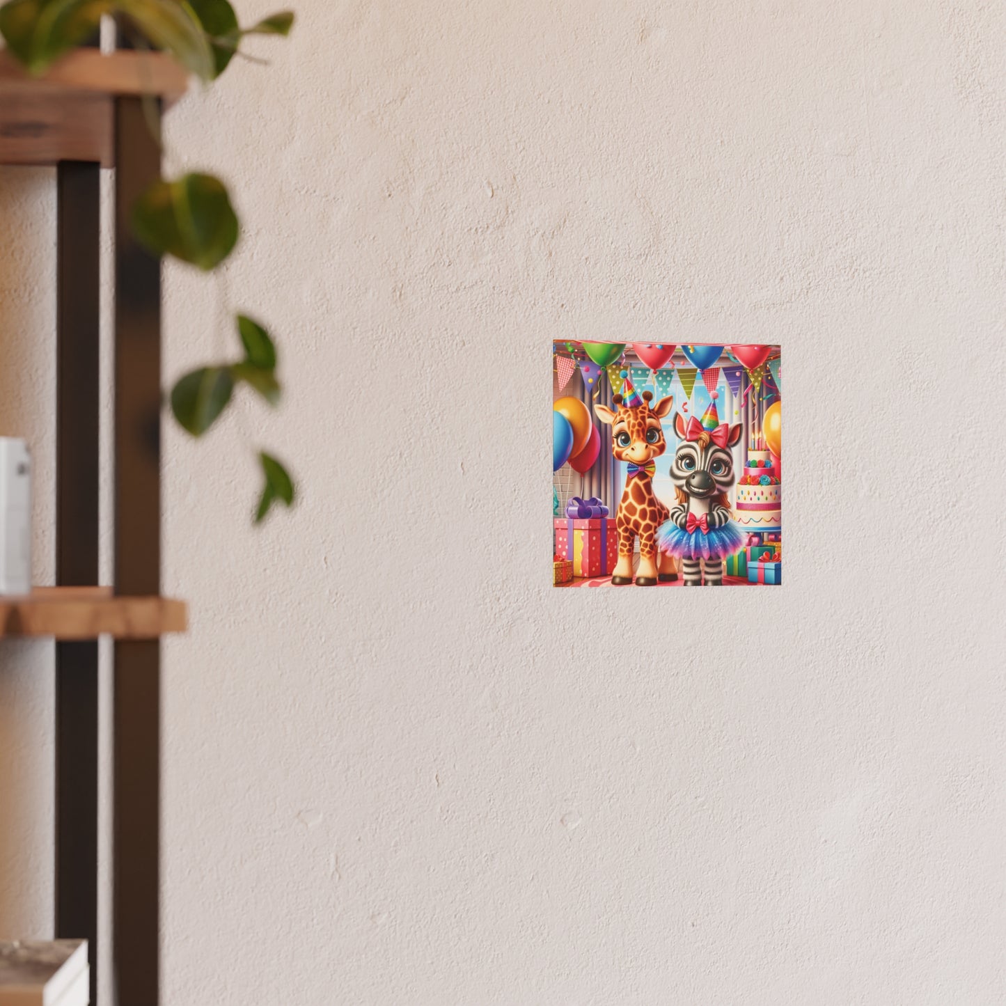 Whimsical Animal Party Poste Print - Fun for Kids' Celebrations