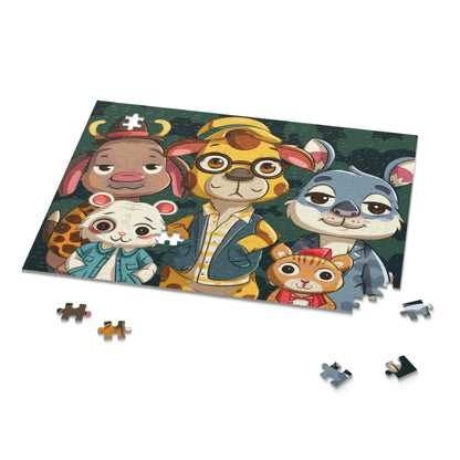 Cute Animal Friends Puzzle - 120/252/500-Piece Jigsaw for Family Fun