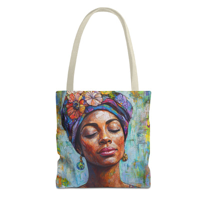 Vibrant Art Tote Bag with Floral Design