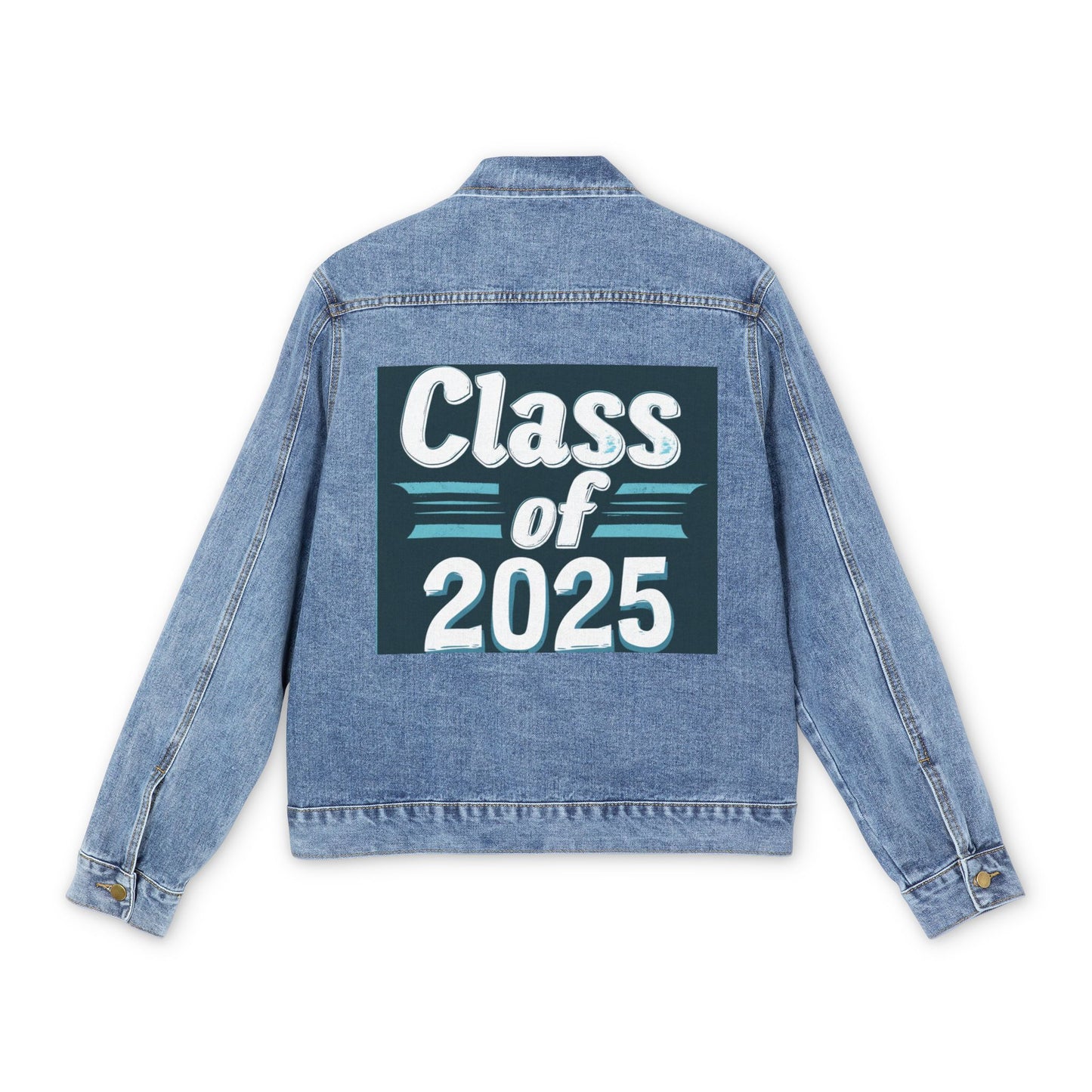 Men's Class of 2025 Denim Jacket - Trendy Graduation Outerwear