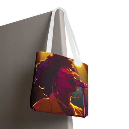 Vibrant Singer Tote Bag - Perfect for Music Lovers and Concert Goers