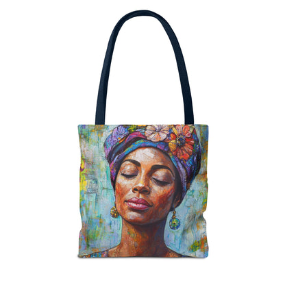 Vibrant Art Tote Bag with Floral Design