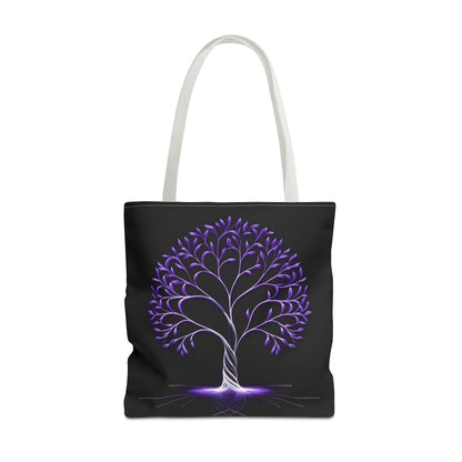 Elegant Purple Tree Design Tote Bag - Nature Lover's Accessory