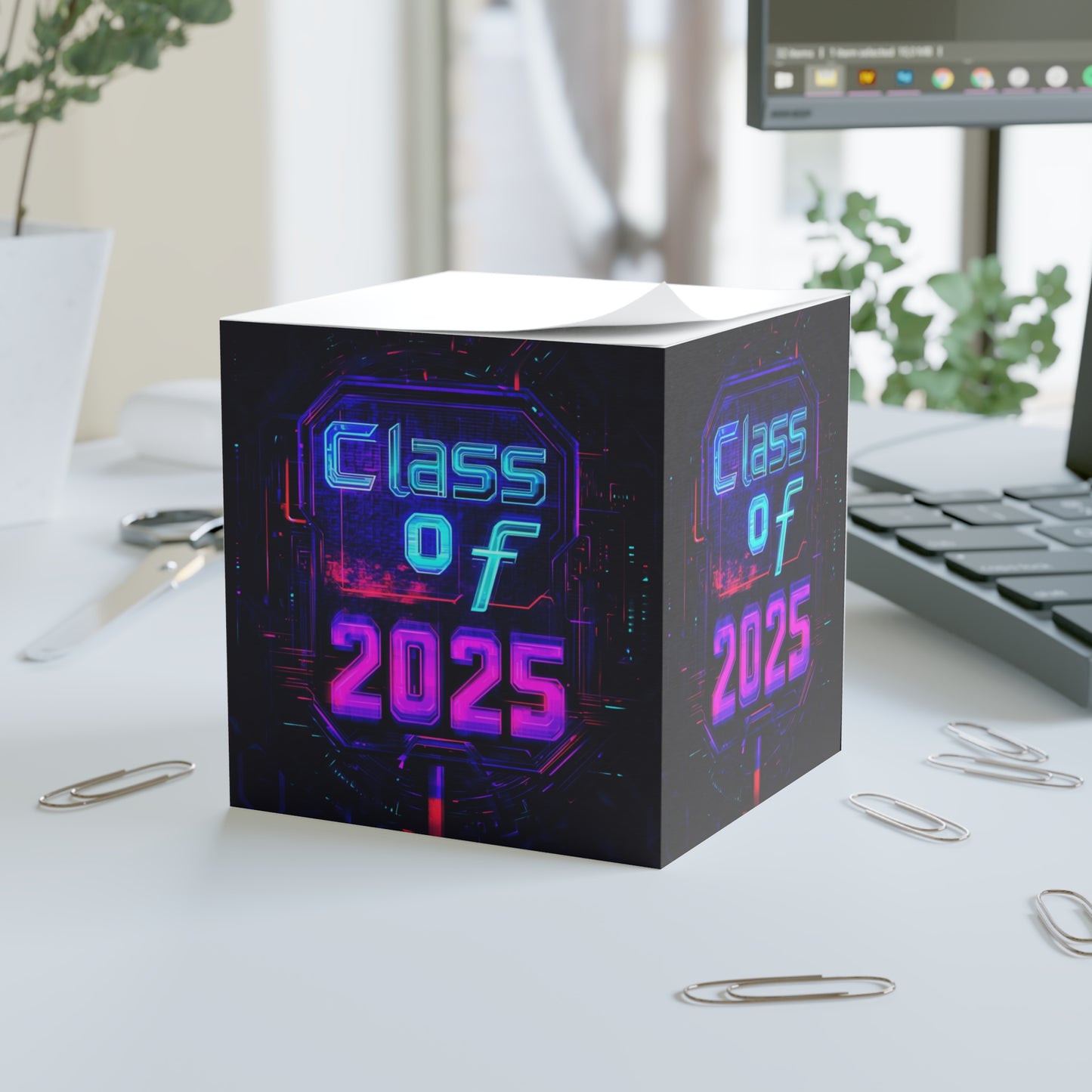 Futuristic Note Cube for Class of 2025 - Perfect Graduation Gift
