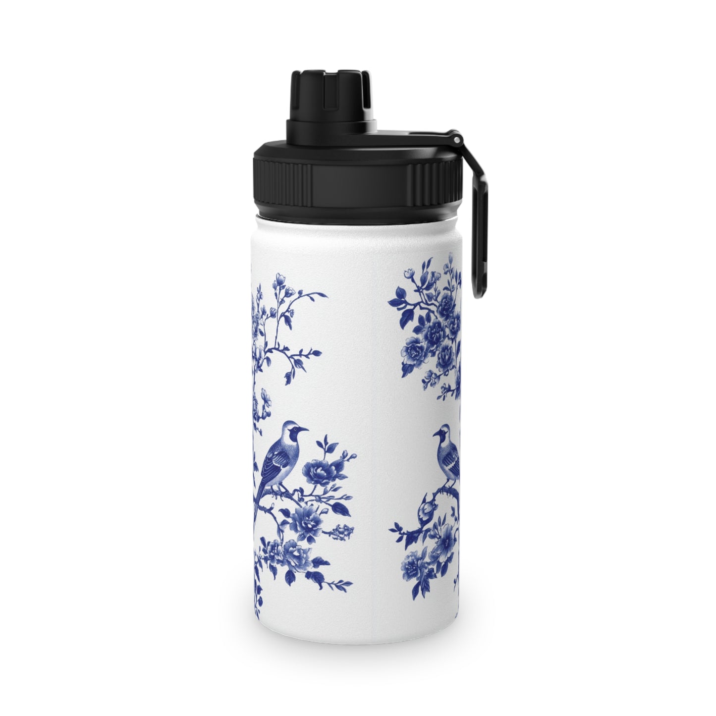 Floral Stainless Steel Water Bottle with Sports Lid - Eco-Friendly Hydration