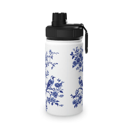 Floral Stainless Steel Water Bottle with Sports Lid - Eco-Friendly Hydration