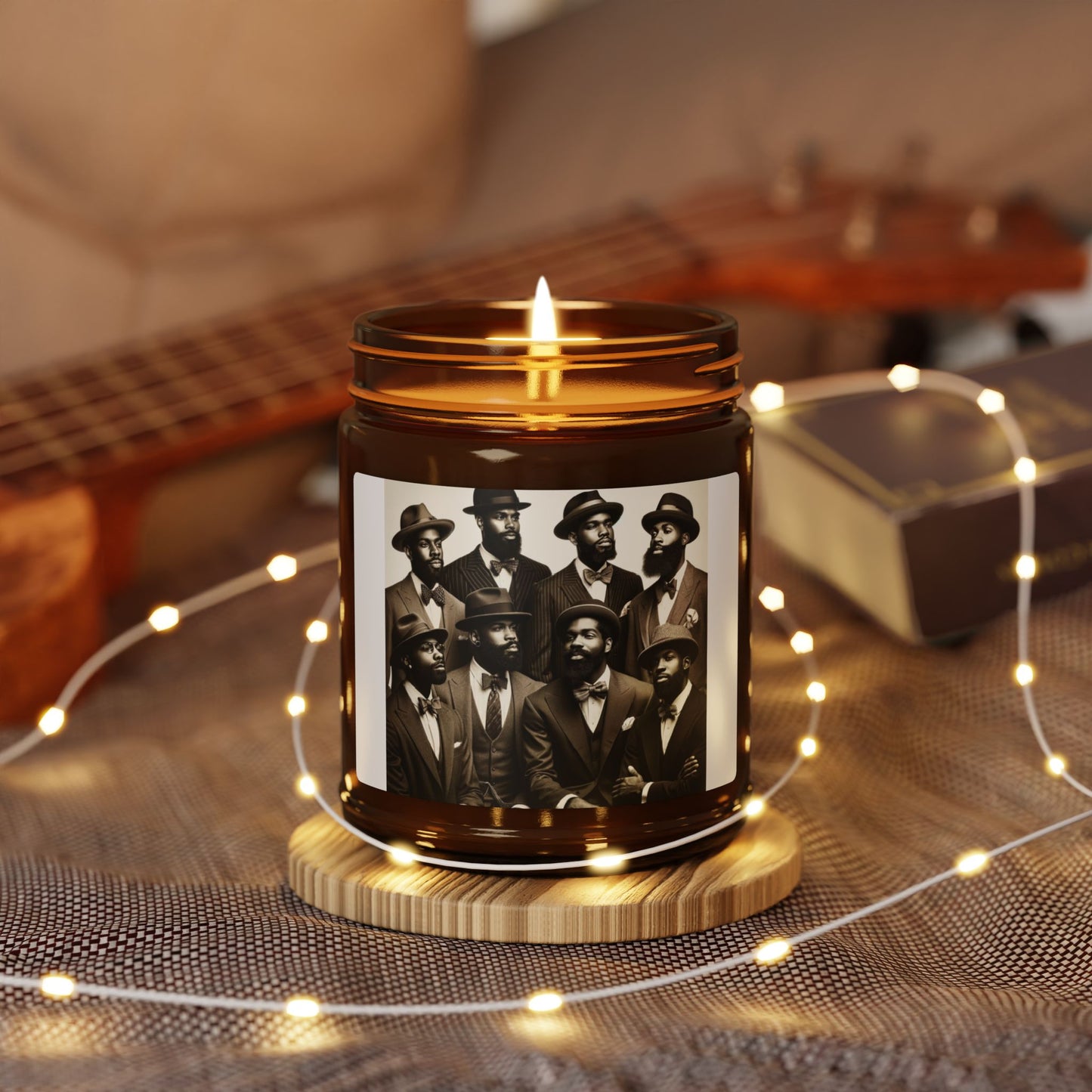 Scented Soy Candle (Multi-Size, Amber Jar)