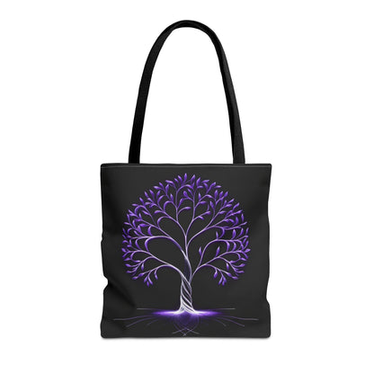 Elegant Purple Tree Design Tote Bag - Nature Lover's Accessory