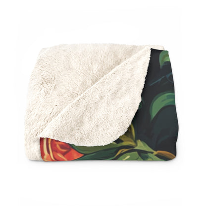 Flowers - Sherpa Fleece Blanket