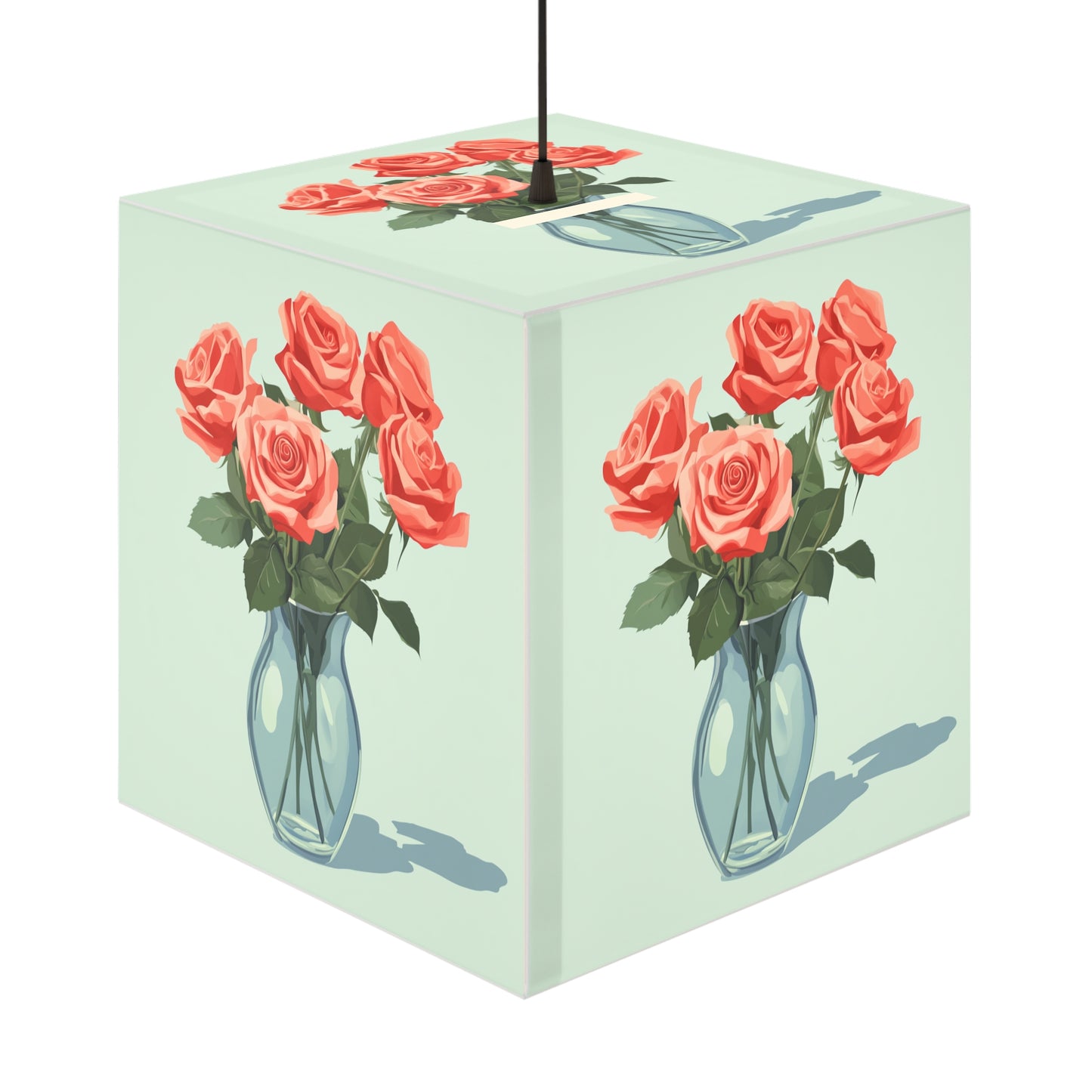 Floral Bouquet  Light Cube Lamp - Bohemian Decor for Home & Office