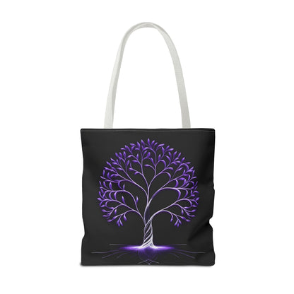 Elegant Purple Tree Design Tote Bag - Nature Lover's Accessory